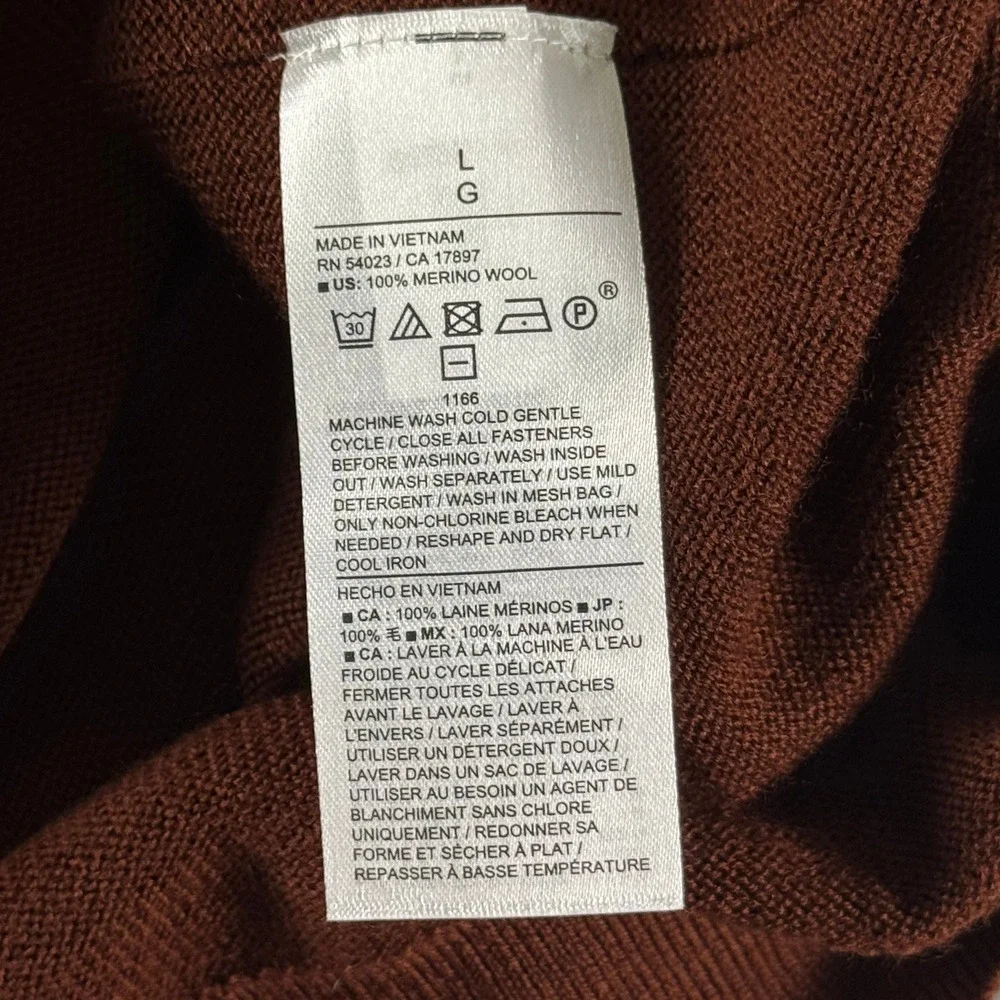 Banana Republic Mens Merino Wool Cardigan Sweater 2 Pack Navy Rust Size Large